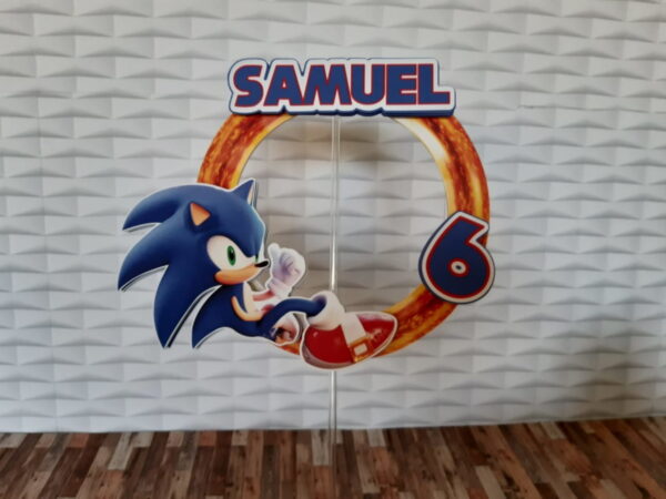 Arquivo de Corte topo de bolo Sonic 02 - Studio e PDF