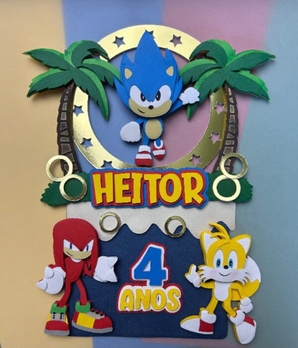 Arquivo de Corte Topo de Bolo Sonic 03