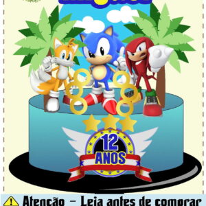 ARQUIVO DE CORTE - TOPO DE BOLO SONIC 045