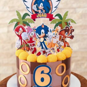 Arquivo de Corte topo de bolo Sonic 06 - Studio e PDF