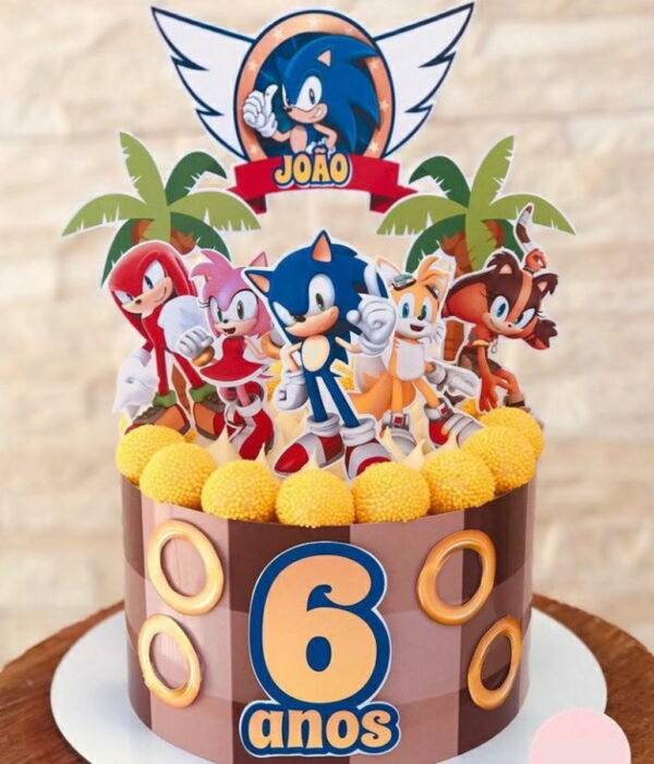 Arquivo de Corte topo de bolo Sonic 06 - Studio e PDF
