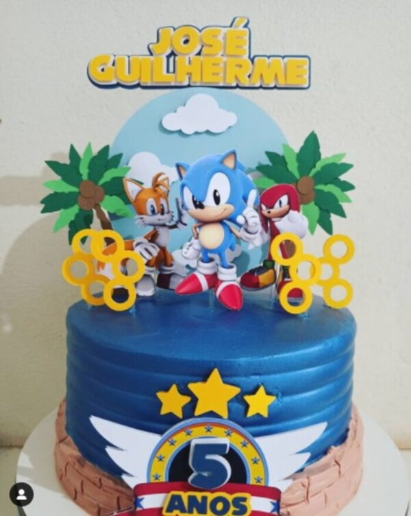 Arquivo de Corte Topo de Bolo Sonic 2
