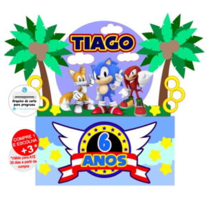 Arquivo de Corte Topo de Bolo Sonic