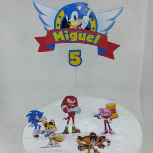Combo + Arquivo de Corte - Topo de Bolo Sonic