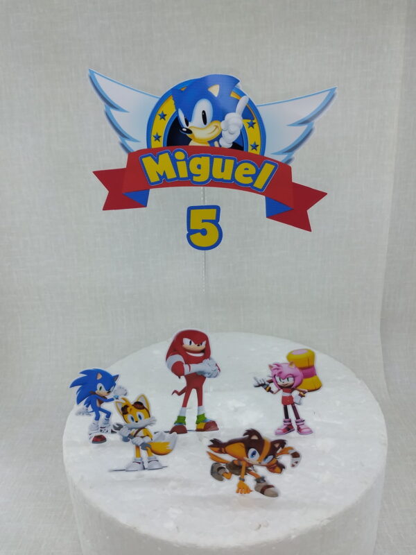 Combo + Arquivo de Corte - Topo de Bolo Sonic