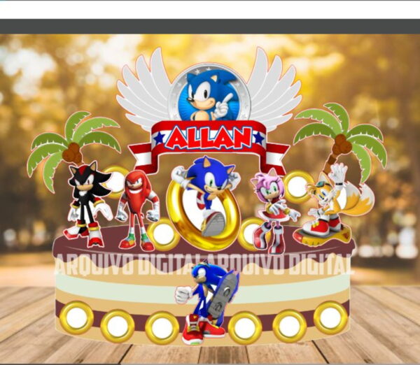 2 Arquivo de Corte Topo de Bolo Sonic 1
