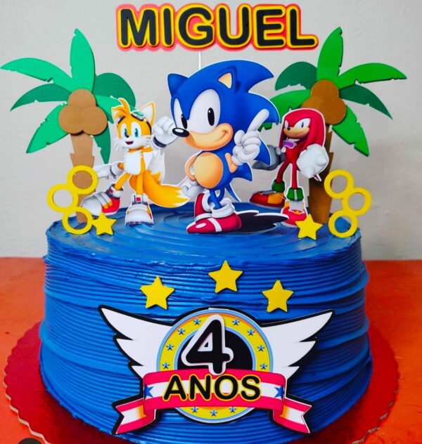Arquivo de Corte Topo de Bolo Sonic