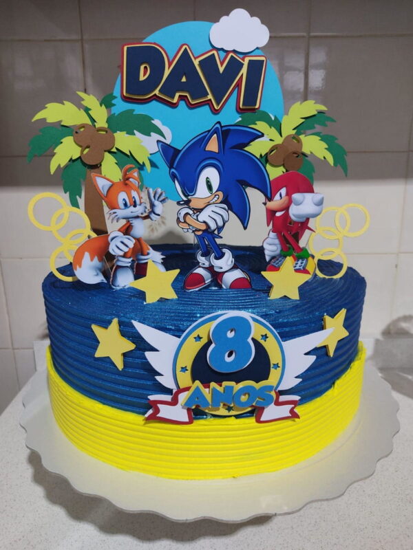Arquivo De Corte Topo De Bolo Sonic - Image 2