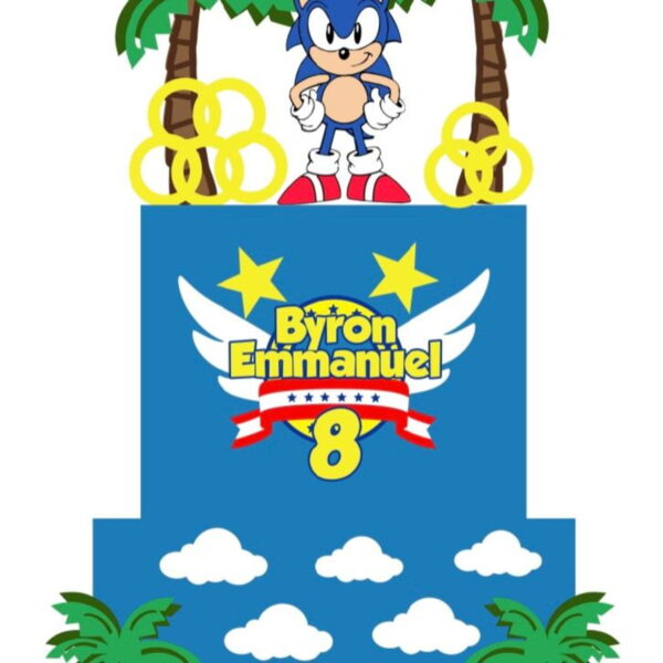 Arquivo de Corte Topo de Bolo Sonic