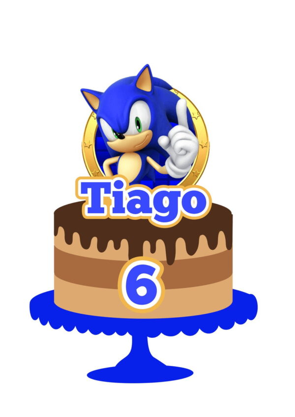 Arquivo de Corte Topo de Bolo Sonic