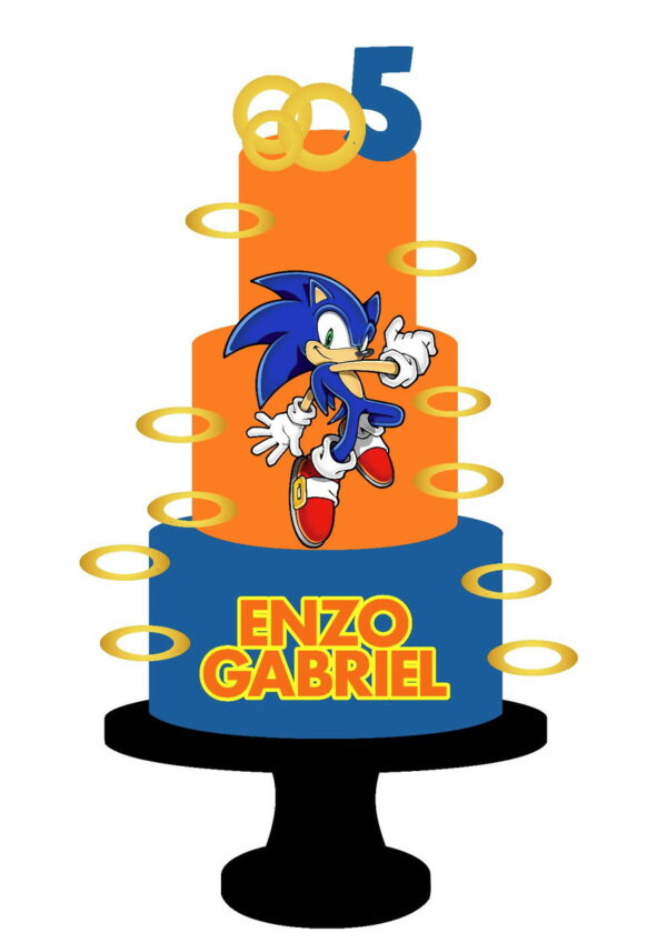 Arquivo de Corte Topo de Bolo Sonic