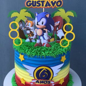 Arquivo de corte Topo de Bolo - Sonic