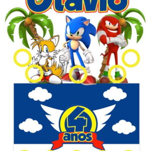 Arquivo de Corte Topo de Bolo Sonic