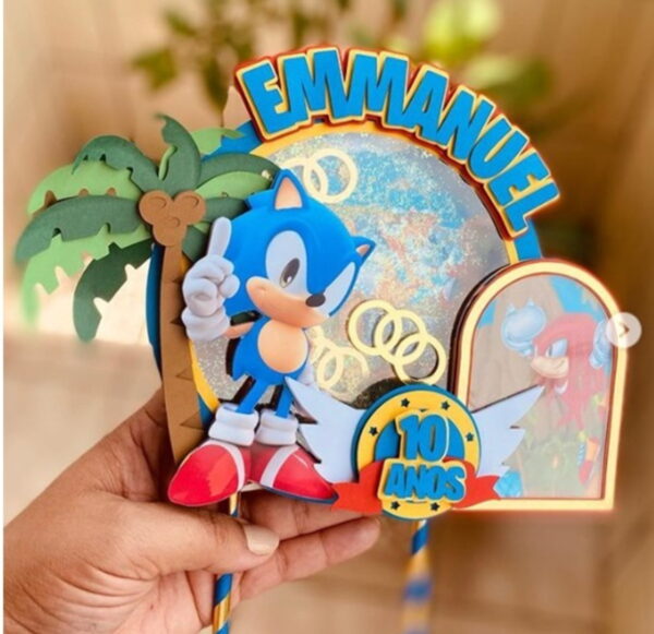 Arquivo de Corte Topo de Bolo Sonic