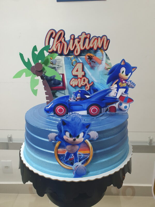 Arquivo de Corte Topo de Bolo Sonic