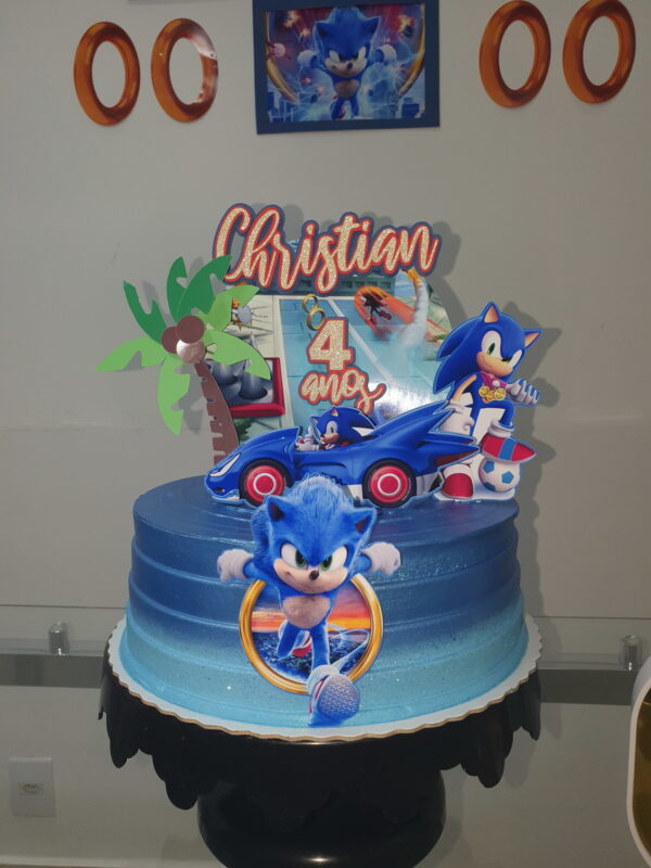 Arquivo de Corte Topo de Bolo Sonic - Image 2