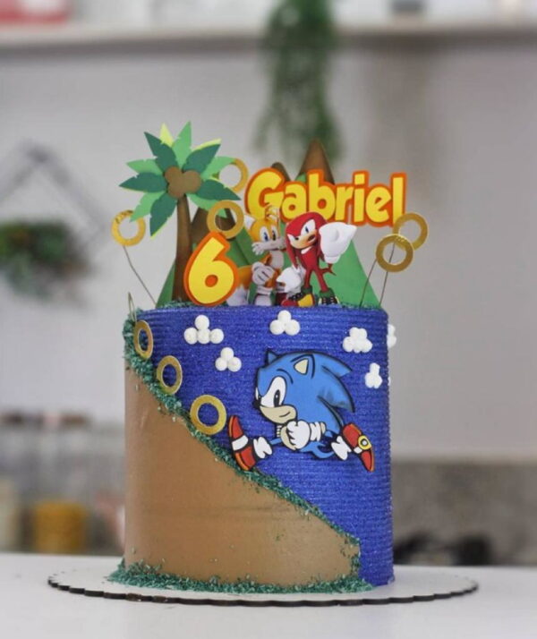 Arquivo de corte topo de bolo - Sonic