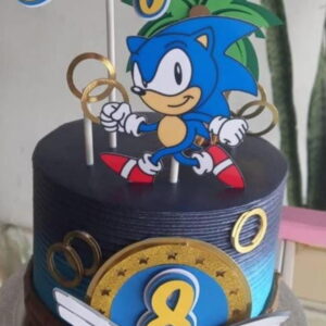 Arquivo de Corte Topo de Bolo Sonic Brasão