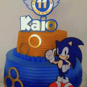 Arquivo de Corte Topo de Bolo Sonic Camadas