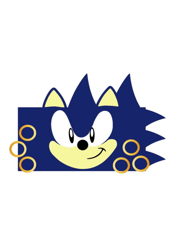 Arquivo de Corte Topo de Bolo Sonic Camadas