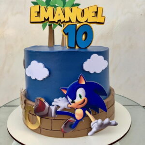Arquivo de Corte Topo de Bolo Sonic Deitado
