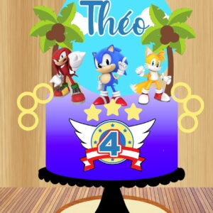 Arquivo de Corte Topo de Bolo Sonic e Amigos
