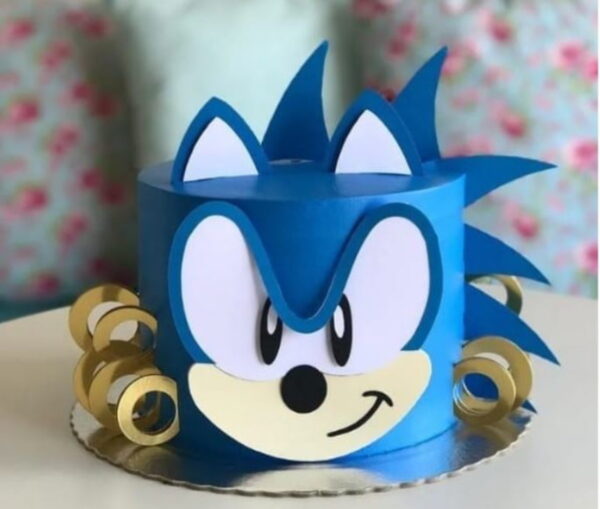 Arquivo de Corte Topo de Bolo Sonic em Camadas 1312