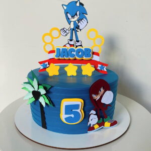 Arquivo de Corte Topo de Bolo Sonic em Camadas 1328