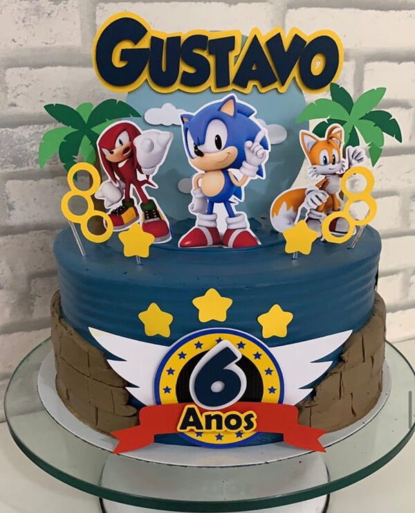 Arquivo De Corte Topo De Bolo Sonic