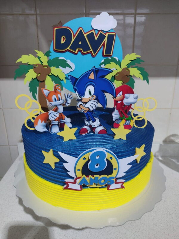 Arquivo De Corte Topo De Bolo Sonic