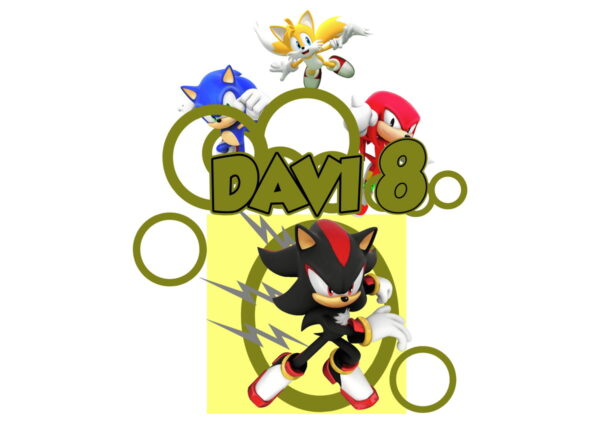Arquivo de Corte Topo de Bolo Sonic Shadow Flexi Foison - Imagem 3