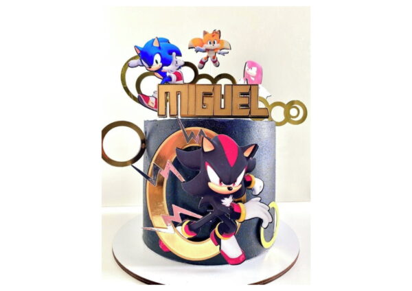 Arquivo de Corte Topo de Bolo Sonic Shadow Flexi Foison - Imagem 2