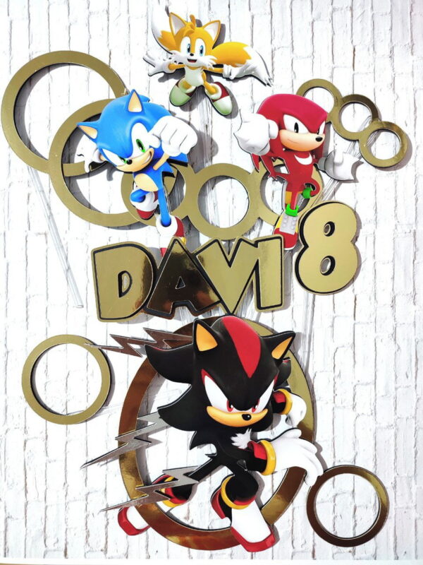 Arquivo de Corte Topo de Bolo Sonic Shadow Flexi Foison
