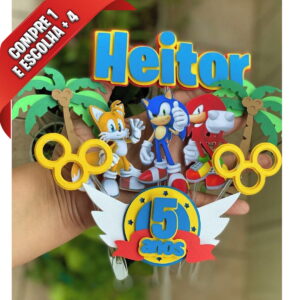 Arquivo de Corte Topo de Bolo Sonic