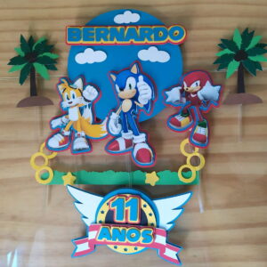 Arquivo de Corte topo de bolo Sonic