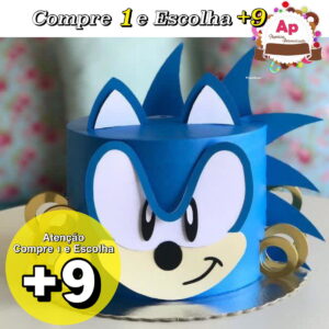 Arquivo de corte Topo de Bolo SONIC - STUDIO 001