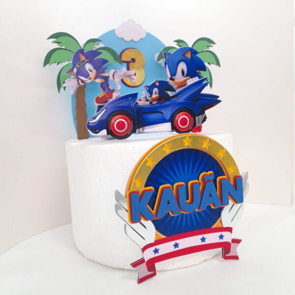 Arquivo de Corte Topo de Bolo Sonic Studio - Image 2