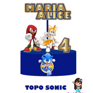 Arquivo de Corte Topo de Bolo Sonic