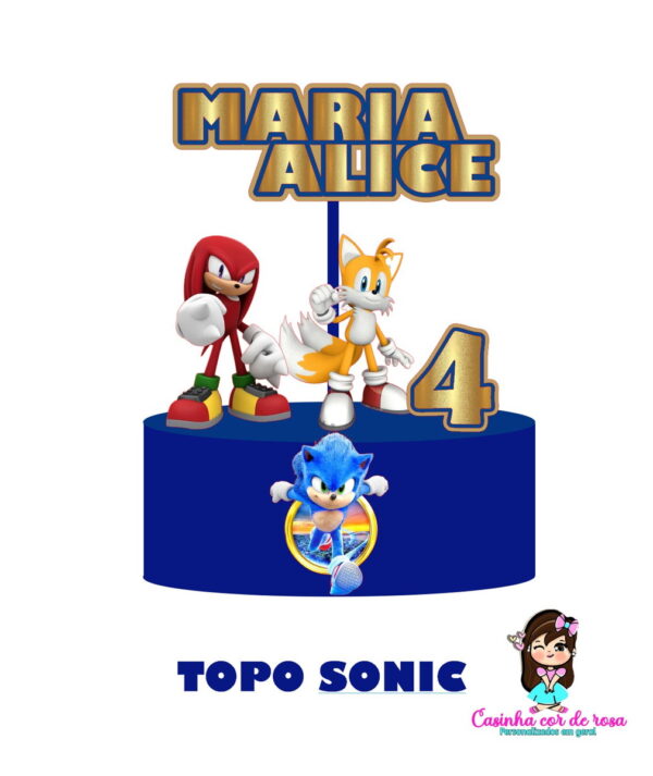 Arquivo de Corte Topo de Bolo Sonic