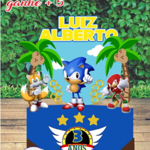 Arquivo de Corte Topo de Bolo Sonic