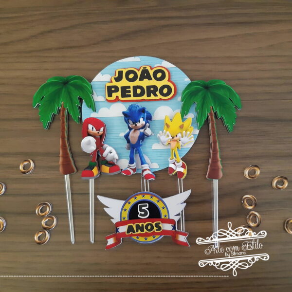 Arquivo de Corte - Topo de Bolo Sonic - Image 2