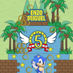 Arquivo de Corte Topo de Bolo Sonic