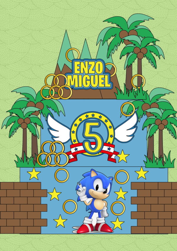 Arquivo de Corte Topo de Bolo Sonic
