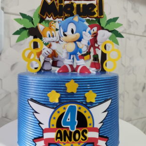 Arquivo de corte topo de bolo - Sonic