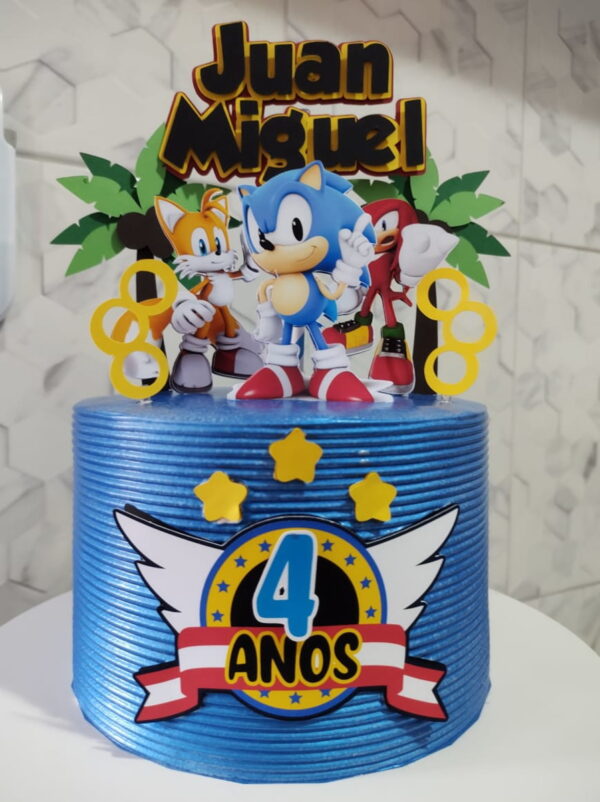 Arquivo de corte topo de bolo - Sonic