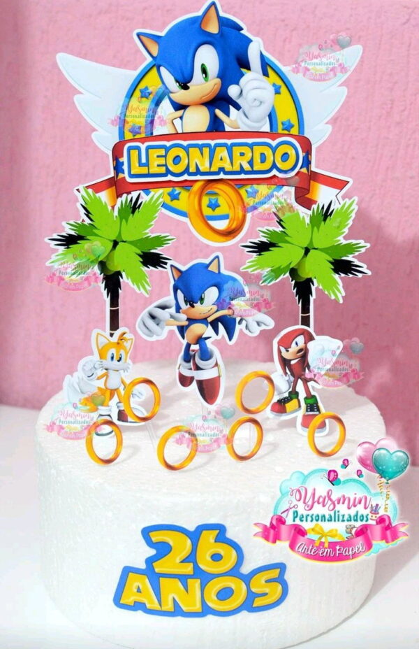 Arquivo de Corte Topo de Bolo Sonic