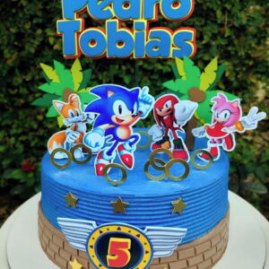 Arquivo de corte topo de bolo Sonic