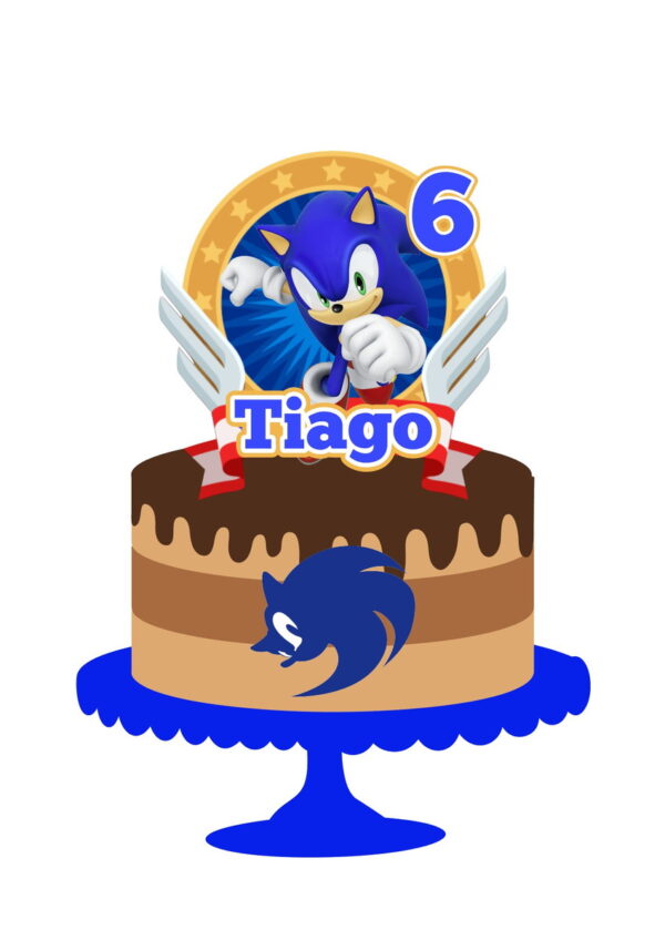 Arquivo de Corte Topo de Bolo Sonic
