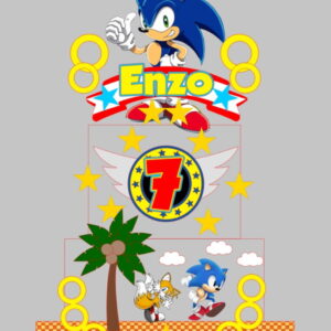Arquivo De Corte Topo De Bolo Sonic V2
