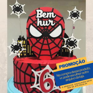 Arquivo de Corte Topo de Bolo Spider Man -017